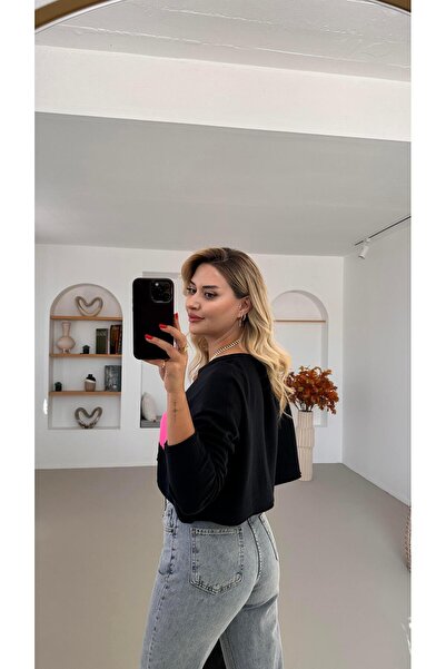 Sezgi Tekin Wide Neck Color Block Anthracite Knitwear