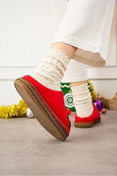 LUFFO Christmas Pine Tree Embroidered Cute Soft Gift Daily Special Christmas Slippers