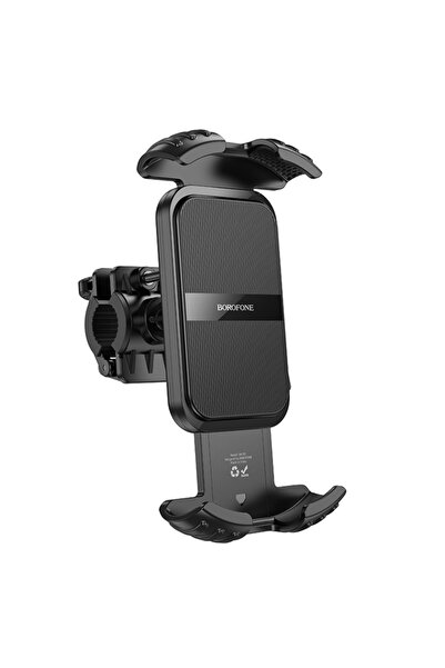 Borofone Crown Bike/Motorcycle Holder, 360° Adjustment, Compatible 4.7–7.0 inch, Black