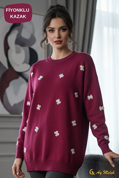 AYMELEK Women's Knitwear Sweater Soft Textured Crew Neck Sweater