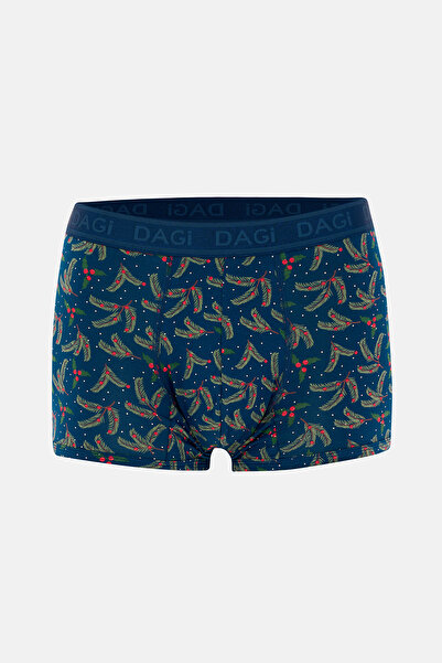 Dagi Dark Indigo 4210 Patterned Micro Modal Boxer