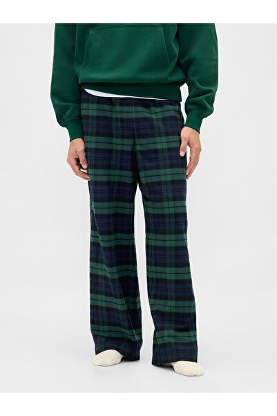 GAP Kadın Koyu Yeşil Softest Flannel Pijama Altı