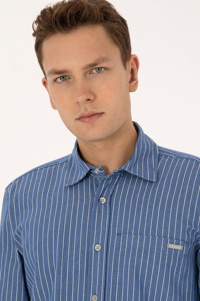 U.S. Polo Assn. Men's Light Blue Jean Shirt 50309882-Dn0021