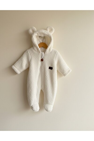 Kuarks Unisex Welsoft Plush Lined Winter Baby Sleeping Bag Baby Romper with Self Gloves Baby Romper