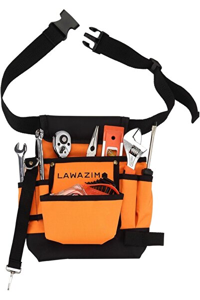 Lawazim Apron Tool Bag Pouch – Waterproof Canvas Waist Apron with Adjustable Strap & Multiple Pock