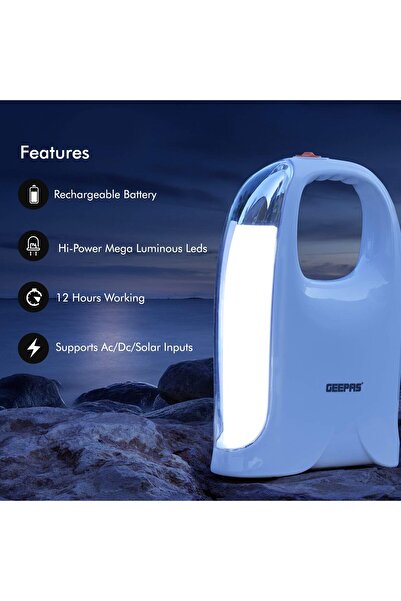 Geepas Rechargeable Led Emergency Lantern, Color May Vary, GE5596