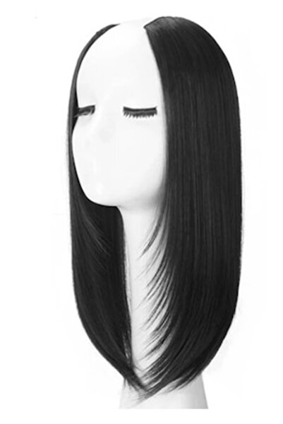 OEM Extensii de păr cu clips EVNC, jumătate de cap în formă de U, brunetă, 40 cm