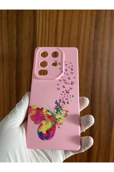 Newon Infinix Note 50 Pro Butterfly Printed Inside Velvet Silicone Phone Case