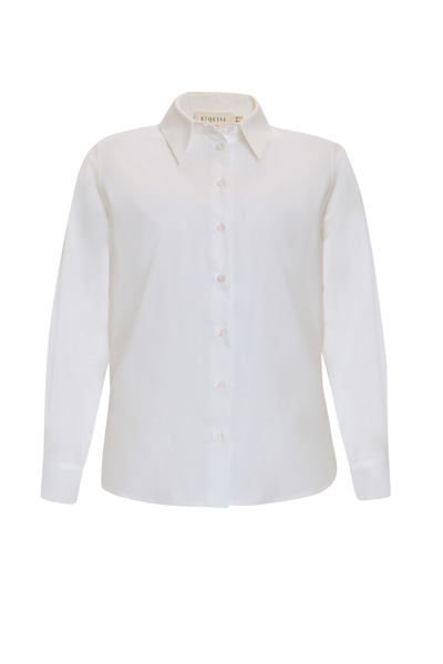 Exquise Long Sleeve Buttoned Woven Regular Bone Shirt