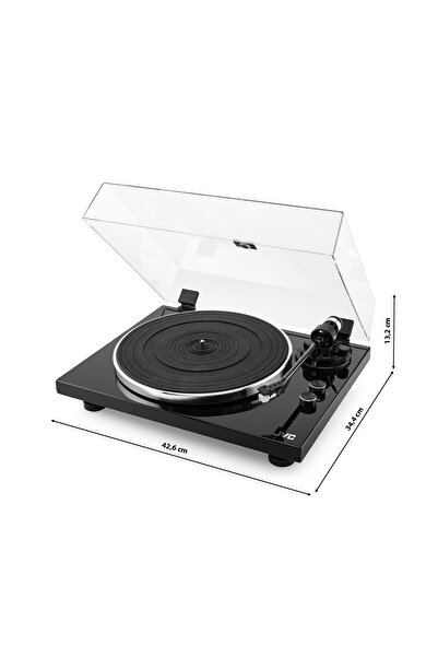 JVC Hi-Fi record player with AL-E534B needle, Bluetooth, 2 speeds, aluminum turntable, RCA output