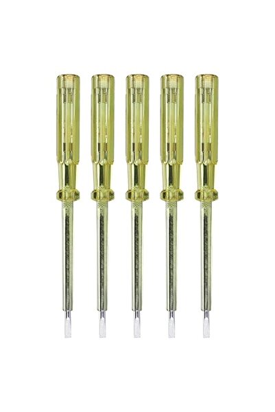 Raco Stanley Voltage Tester - Spark Detection Screwdriver, Yellow, 100-500V AC | 5P