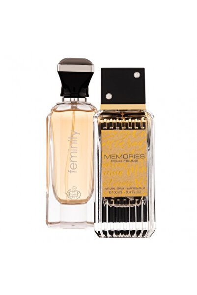 Fragrance World Set of 2 women's perfumes: Feminity 100 ml + Memories Pour Femme 100 ml