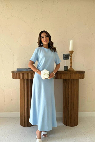 GENCULUS Bebe Avi Pleated Crew Neck Dress