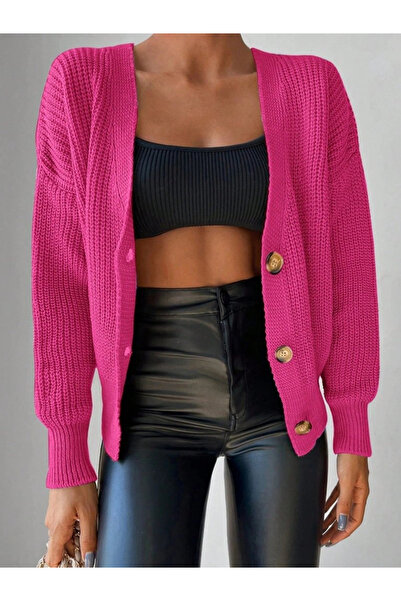 GENCULUS Women's long sleeve button detail knit blouse