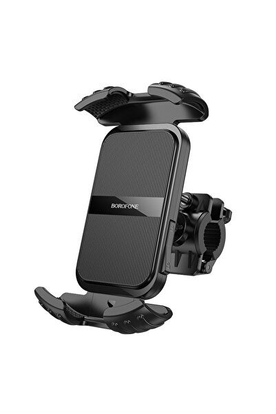 Borofone Crown Bike/Motorcycle Holder, 360° Adjustment, Compatible 4.7–7.0 inch, Black
