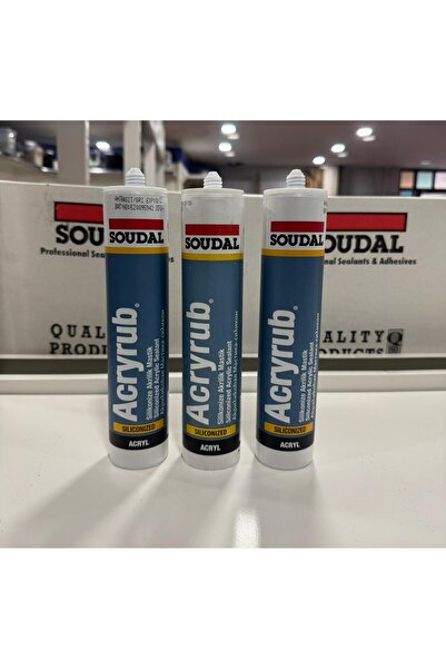 Soudal ACRYRUB SİLİKONİZE MASTİK BRONZ 3 ADET