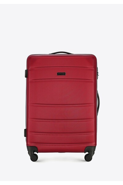 Wittchen Men's Set of Red Ribbed ABS Suitcases