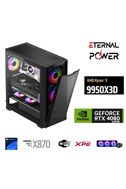 ETERNAL POWER RYZEN 9 9950X3D 64GB DDR5 1TB M.2 RTX 4080 SUPER X870 WIFI 1000...