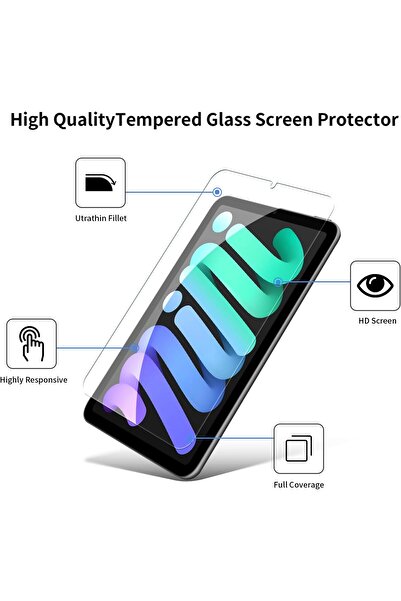 HYX 2-Pack Tempered Glass Screen Protector for iPad Mini 6/7 8.3-inch (Clear)