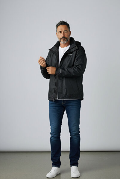 Butik Plus Size Loose Fit Clmb Double Zipper Coat+Fleece