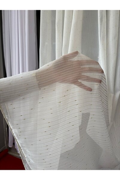 PERDEYERİ Κουρτίνα από τούλι Belek 1/3 στρώσης πλισέ που δεν χρειάζεται σιδέρ...