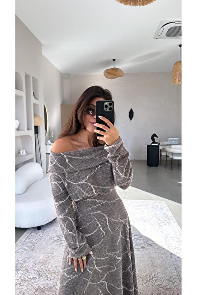 Buket Teke Mink Self-Patterned Knitwear Fabric Skirt Madonna Blouse Set