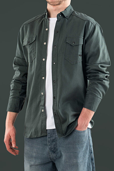 bombe Slim Fit Men's Cotton Denim Shirt