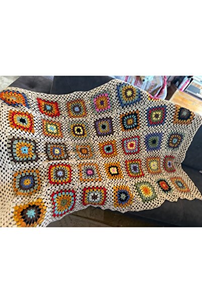 crafted by Nilüfer Tığ İşi Motifli Patchwork Battaniye