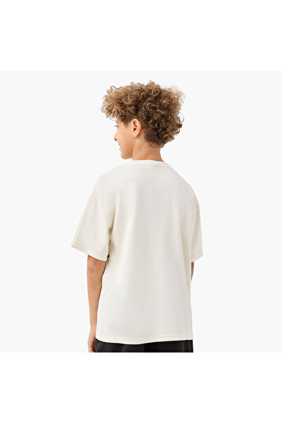 XYZ Panelled T-shirt with Short Sleeves and Cutout Chest Pocket