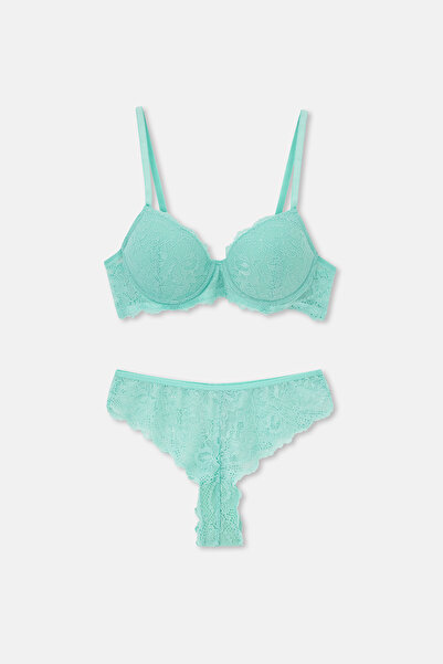 Eros Ersk1110 Green Lace Empty Cup Bra - Begonvile Tk