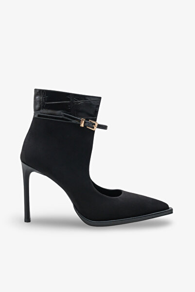 İNNABUTİKK Γυναικείες μπότες με τακούνι Eronza - Μαύρο σουέντ