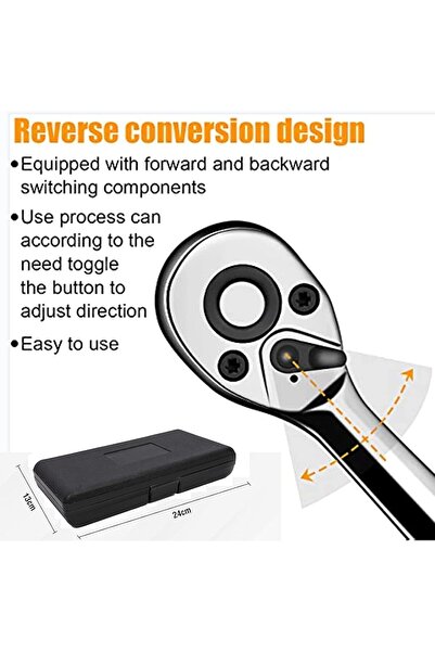Beauenty 46 Pieces 1/4" Drive Socket Wrench Set (Style 1)