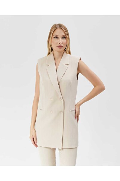 Milamia Women's Long Striped Classic Vest