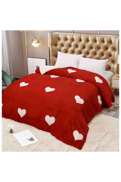 MHR Thick Double Cocolino Blanket, Super Soft with Faux Fur, 200 x 230 cm (Multicolor)