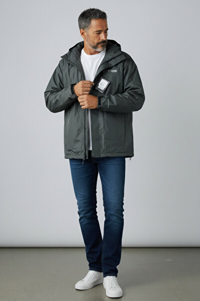 Butik Plus Size Loose Fit Clmb Double Zipper Coat+Fleece