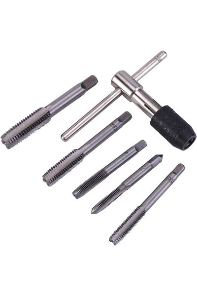 Bmb مفتاح ربط حنفية قابل للتعديل من 6 قطع بمقبض على شكل حرف T للصنبور المتري