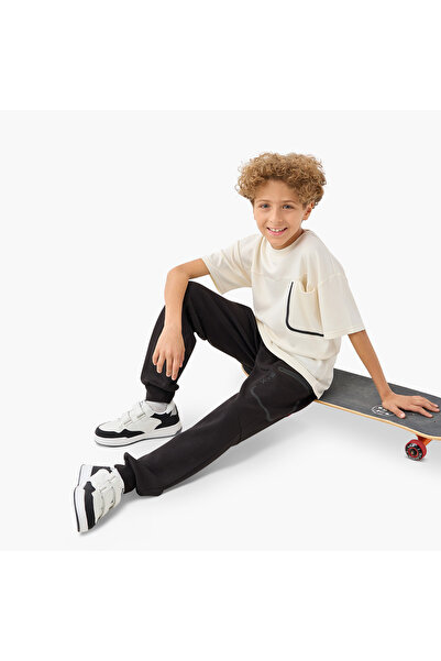 XYZ Panelled T-shirt with Short Sleeves and Cutout Chest Pocket