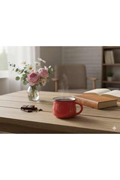 Elista Ceramic Mug Cup Silvery Patterned Colorful 150 Cc