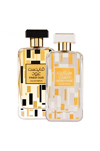 Athoor Al Alam Set of 2 perfumes Him & Her: Secret Musk 100 ml + Finest Oud 100 ml