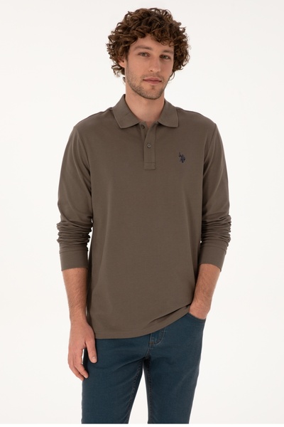 U.S. Polo Assn. U.S. Polo Assn. Polo Collar Regular Fit 100% Cotton Basic Sweatshirt