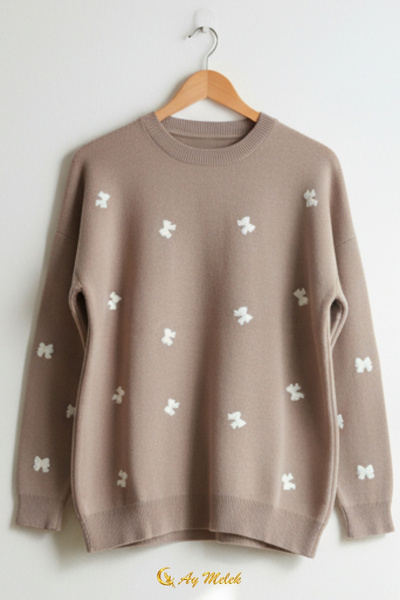 AYMELEK Women's Knitwear Sweater Soft Textured Crew Neck Sweater