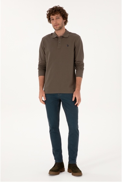 U.S. Polo Assn. U.S. Polo Assn. Polo Collar Regular Fit 100% Cotton Basic Sweatshirt