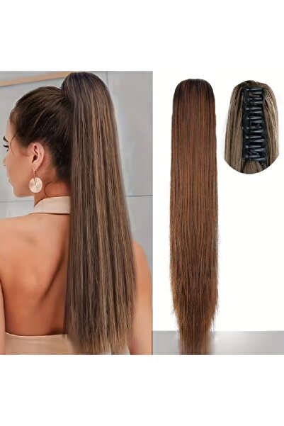 animis beauty Extensie coadă de cal maro ciocolatiu, dreaptă, tip clips, 50 c...