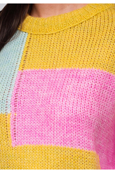 Larica by Ombre Women's Sweater LW-SWSW-0108 - yellow/mint