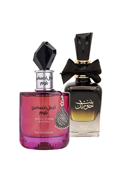 ARD AL ZAAFARAN Pack of 2 perfumes: Ehsas Bloom 100ml + Bint Hooran 100ml