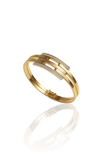 Hakan Güler Kuyumculuk Altın Kaburga Taşlı Kelepçe Bilezik