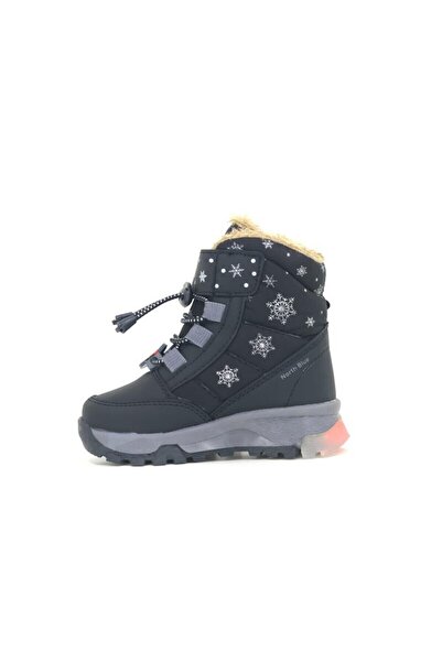 North Blue Children's Boots with Lights and Fur Inside That Are Waterproof