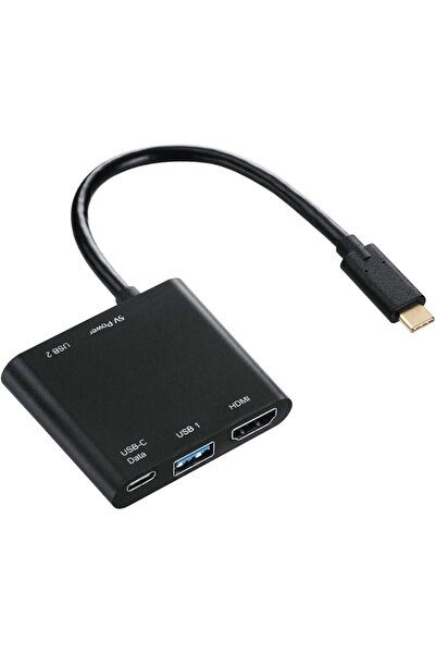 Hama 135729 4-in-1 USB-C Multiport Adapter for 2x USB 3.1, HDMI and USB-C