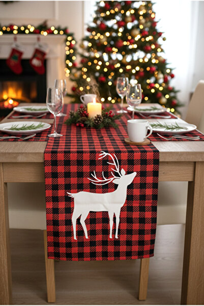 FH finehome Christmas Pötikare Geyikli Runner 40X140Cm