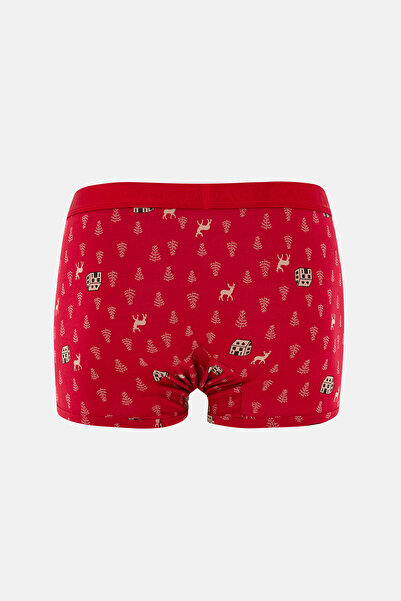 Dagi Red 4210 Patterned Micro Modal Boxer